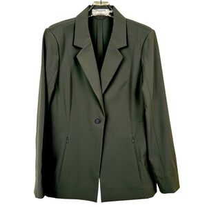 MM LaFleur The Moreland Travel Blazer OrigamiTech - Olive Green - Size 14